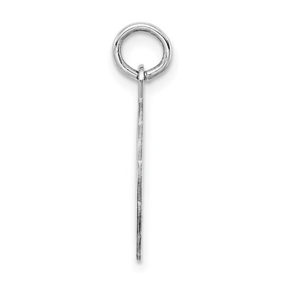 Sterling Silver, Sarah Collection 15mm Brocaded Disc Initial I Pendant - Picture 2 of 6